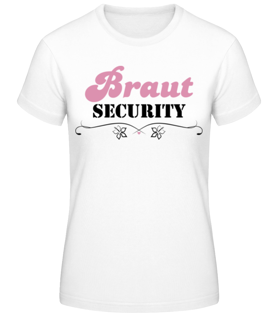JGA Braut Security Blumen · Frauen Basic T-Shirt