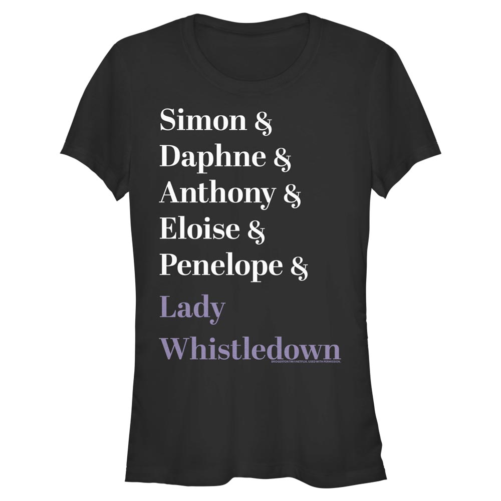 Netflix - La chronique des Bridgerton - Texte Name Stack - Femme T-shirt
