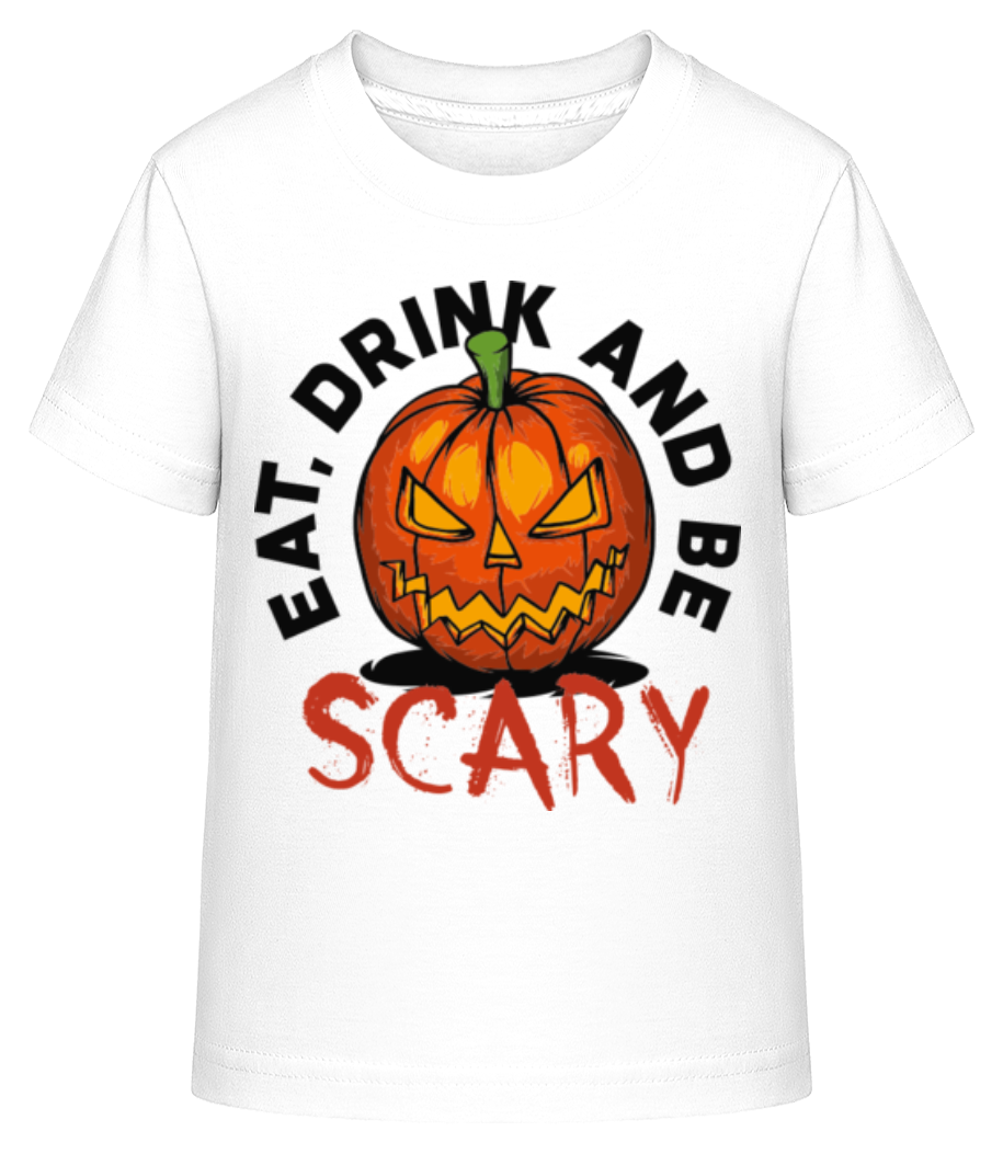 Aperçu: Eat Drink And Be Scary - T-shirt shirtinator Enfant - Blanc - Devant