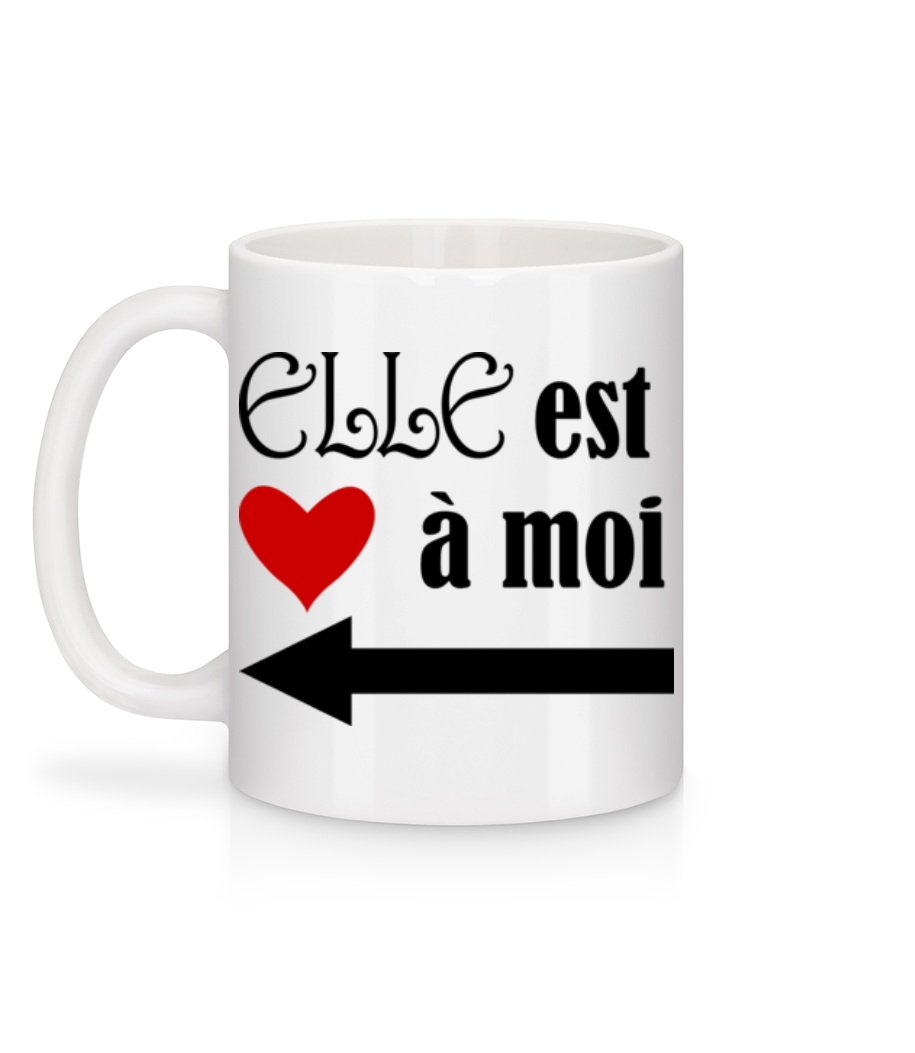 Elle Est À Moi - Mug en céramique blanc - Blanc - Derrière