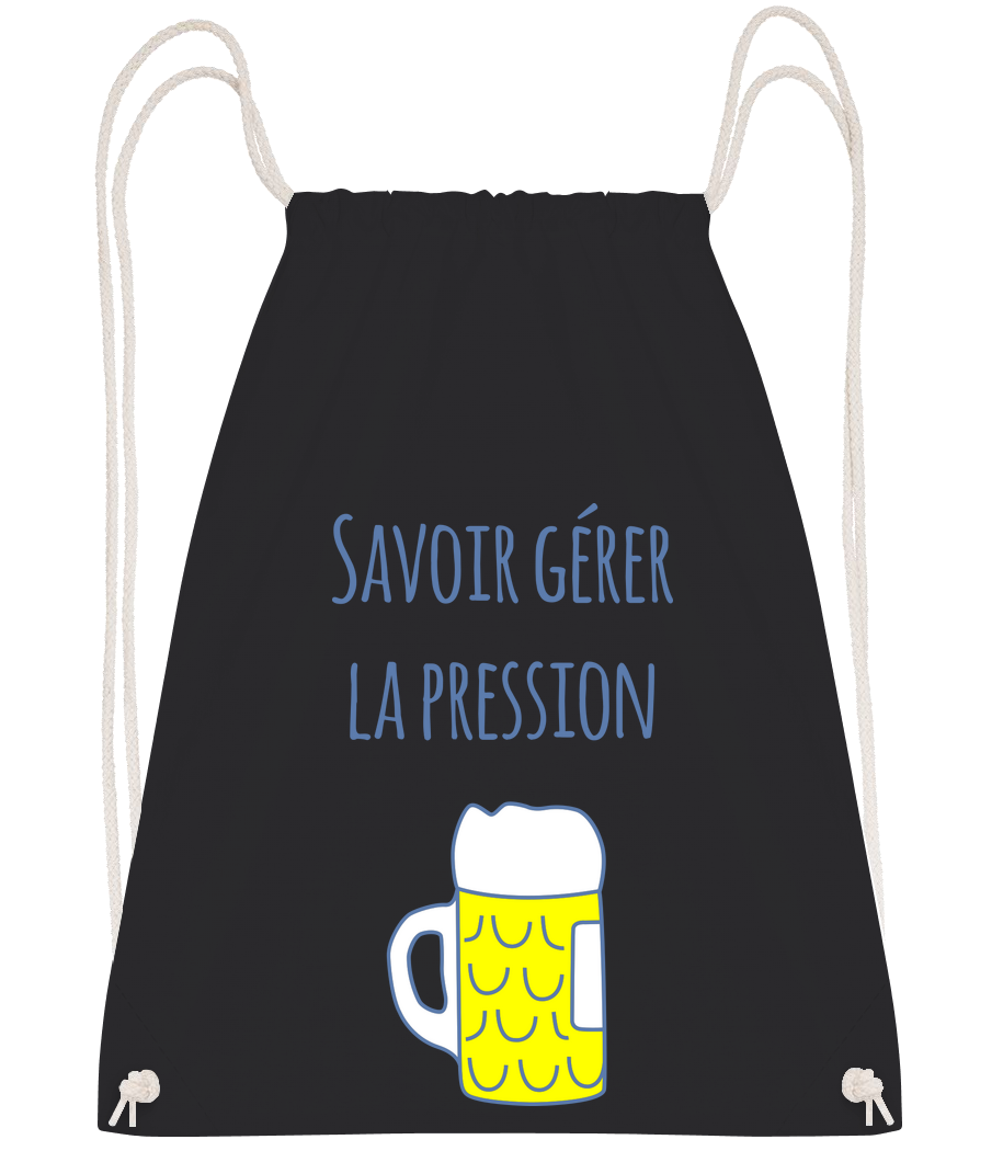 Savoir Gérer La Pression - Sac à dos Drawstring - Noir - Vorn