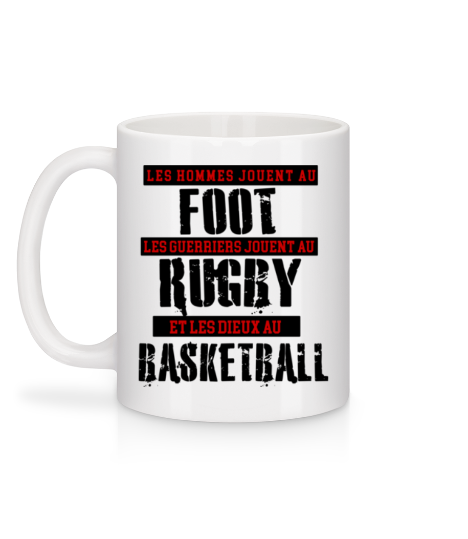 Les Dieux Jouent Au Basketball - Mug en céramique blanc - Blanc - Derrière