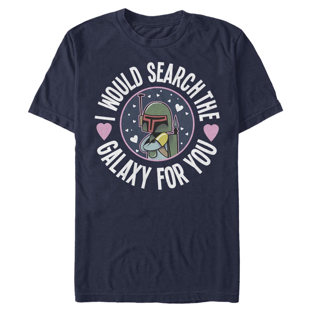 Star Wars - Boba Fett Search The Galaxy - Valentine's Day - Homme T-shirt