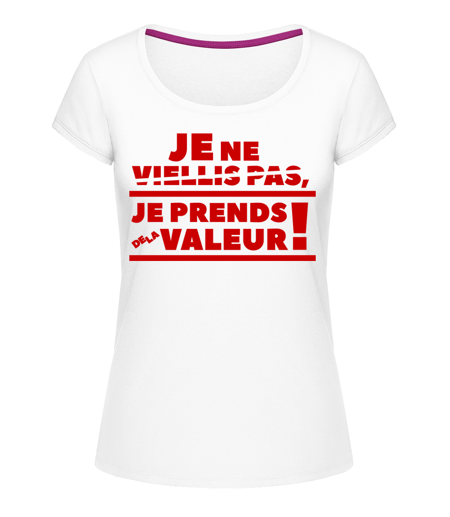 Je Prends De La Valeur! · T-shirt col en U Femme