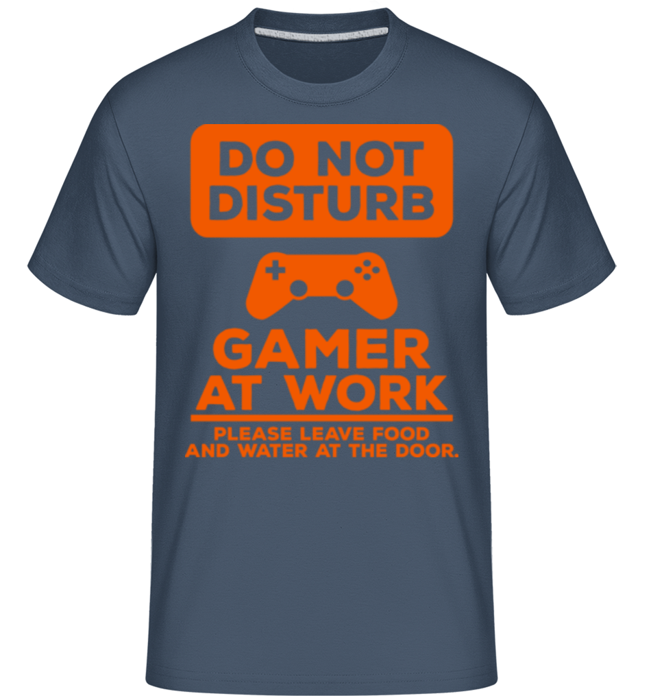 Aperçu: Do Not Disturb Gamer -  T-Shirt Shirtinator homme - Bleu denim - Devant