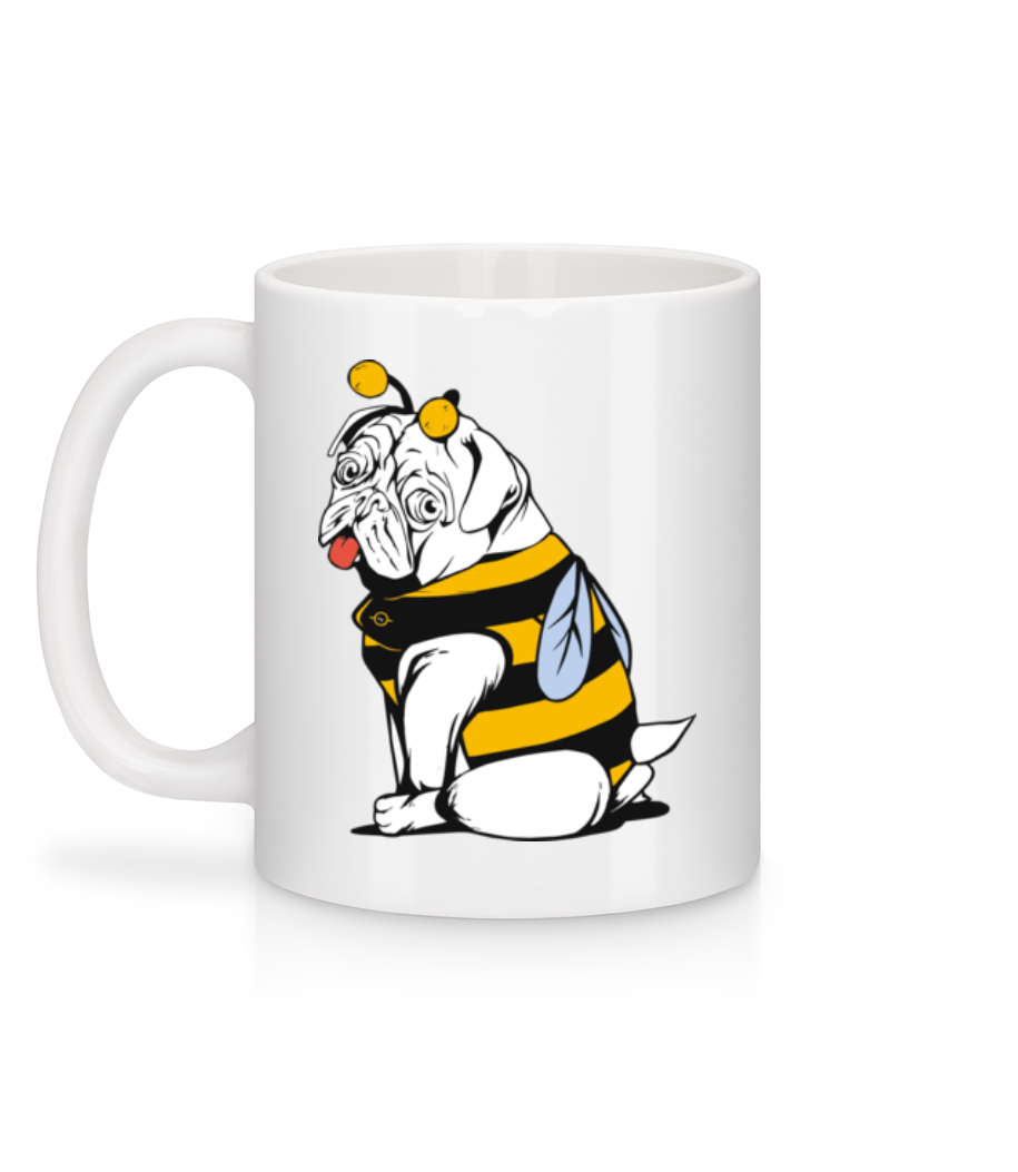 Aperçu: Bee Pug - Mug en céramique blanc - Blanc - Derrière