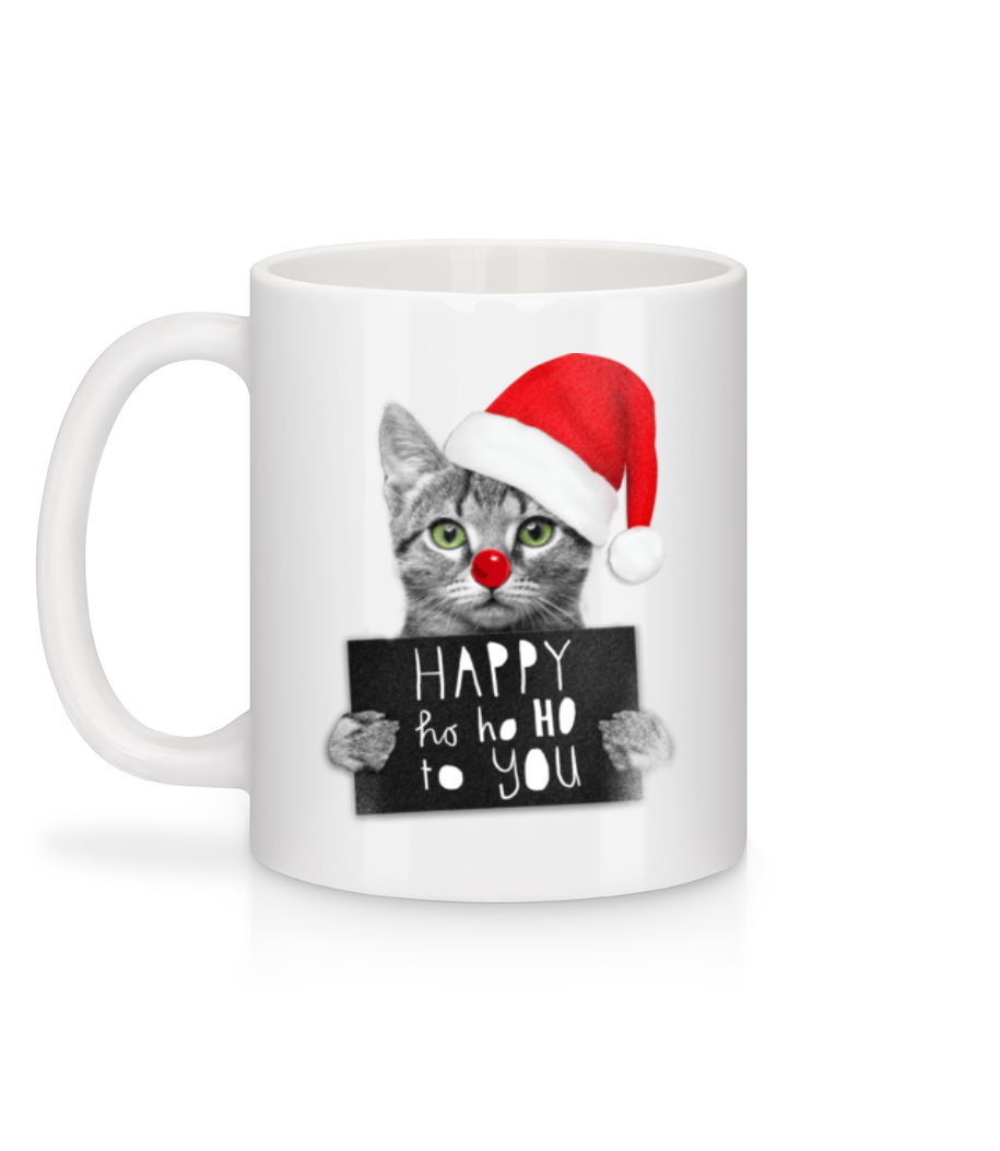 Aperçu: Happy Ho Ho Ho To You - Mug en céramique blanc - Blanc - Derrière
