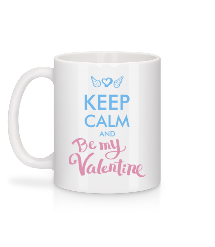 Aperçu: Keep Calm And Be My Valentine - Mug en céramique blanc - Blanc - Derrière