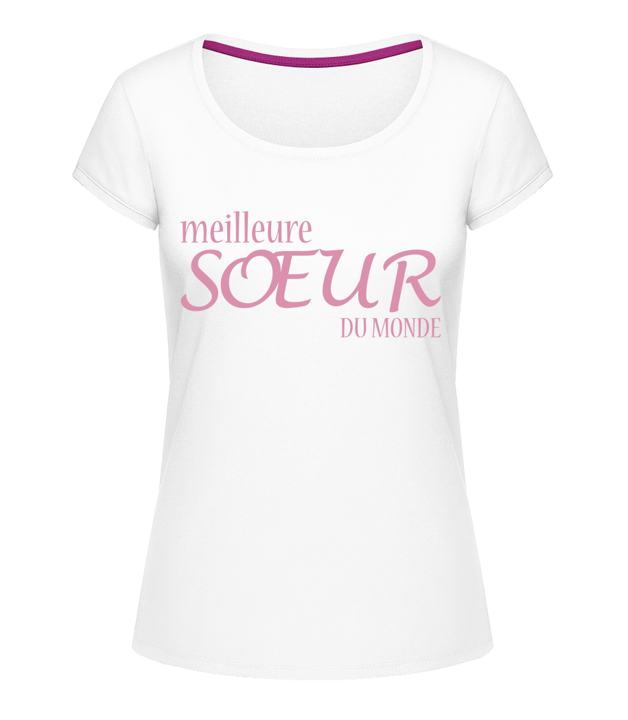 Meilleure Sœur Du Monde · T-shirt col en U Femme