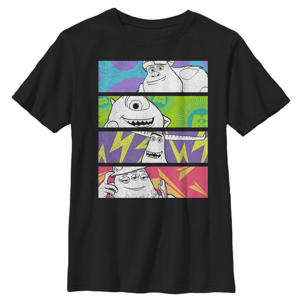 Pixar - Monstres - Photo de groupe Color Panels - Enfant T-shirt