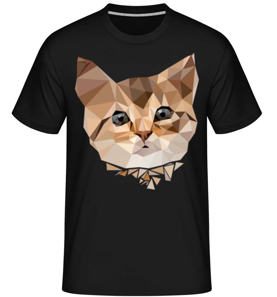 Aperçu: Polygon Chat -  T-Shirt Shirtinator homme - Noir - Devant