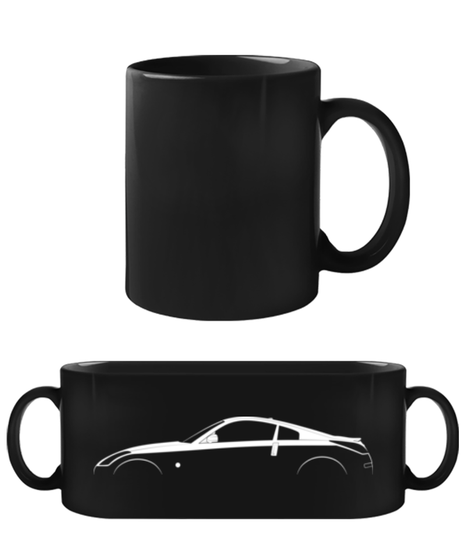 Aperçu: 'Nissan 350Z' Silhouette - Tasse Noire - Noir - Devant