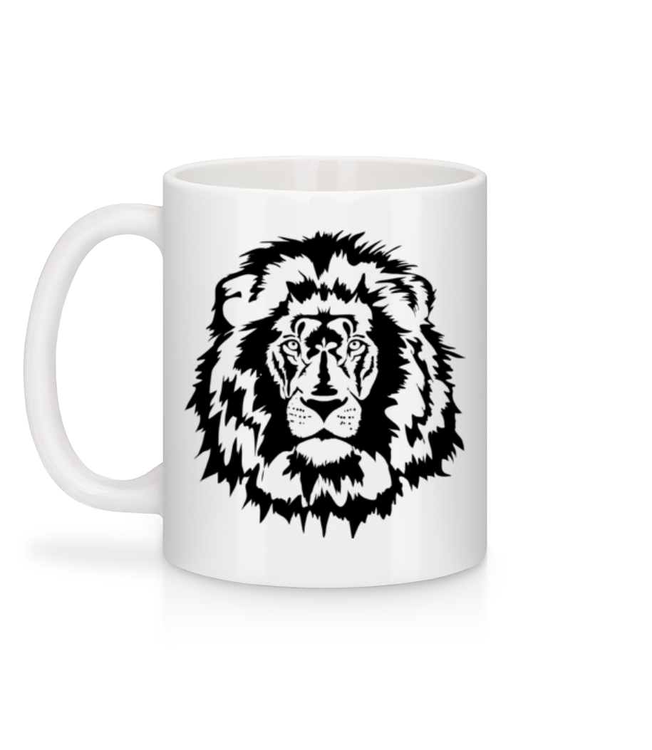 Aperçu: Lion - Mug en céramique blanc - Blanc - Derrière