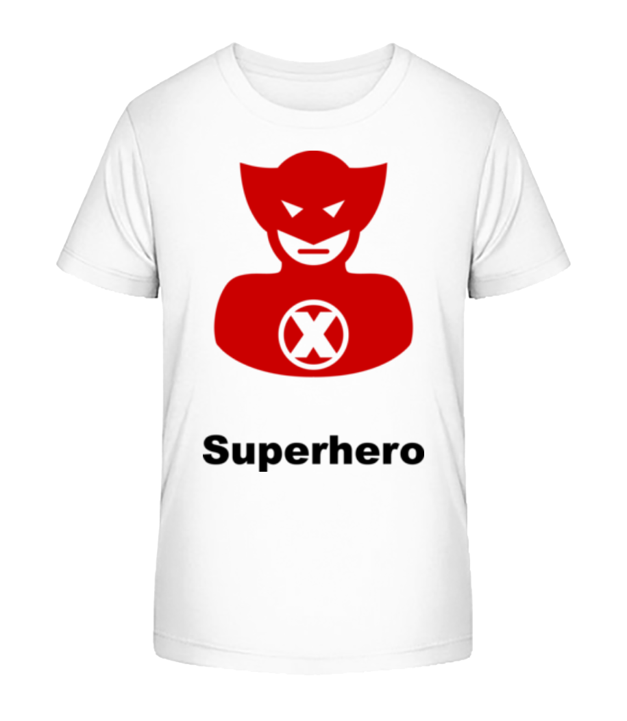 Aperçu: Superhero Icon Red - T-shirt bio Enfant Stanley Stella 2.0 - Blanc - Devant