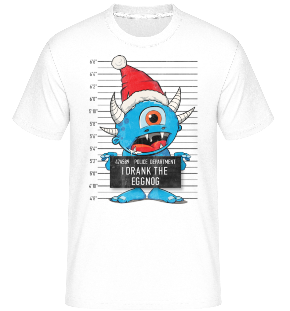 Aperçu: Photo Criminelle De Noël Monstre -  T-Shirt Shirtinator homme - Blanc - Devant