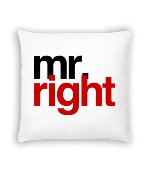 Mr. Right Logo · Coussin