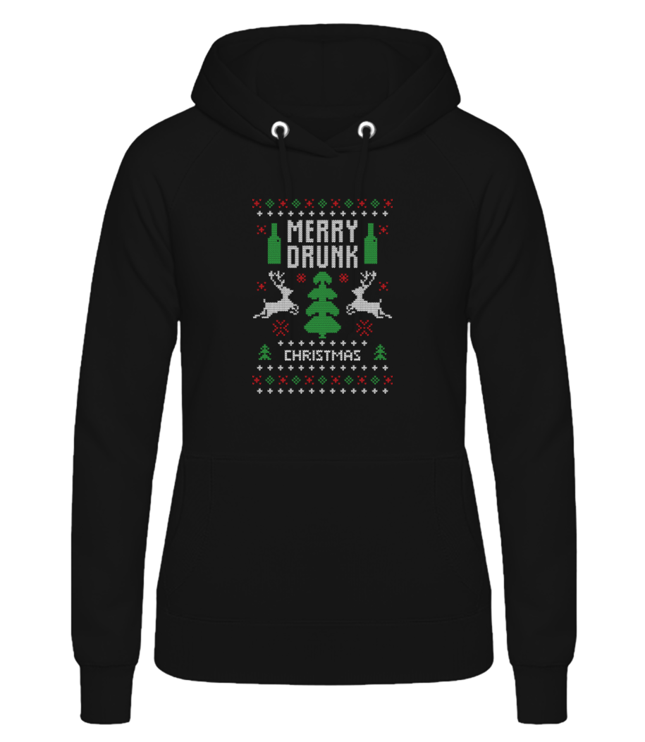 Merry Drunk Christmas · Sweat à capuche basique pour femme