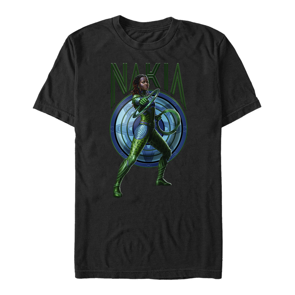 Aperçu: Marvel - Panthère noire Wakanda pour toujours - Nakia Shield - Homme T-shirt - Noir - Devant