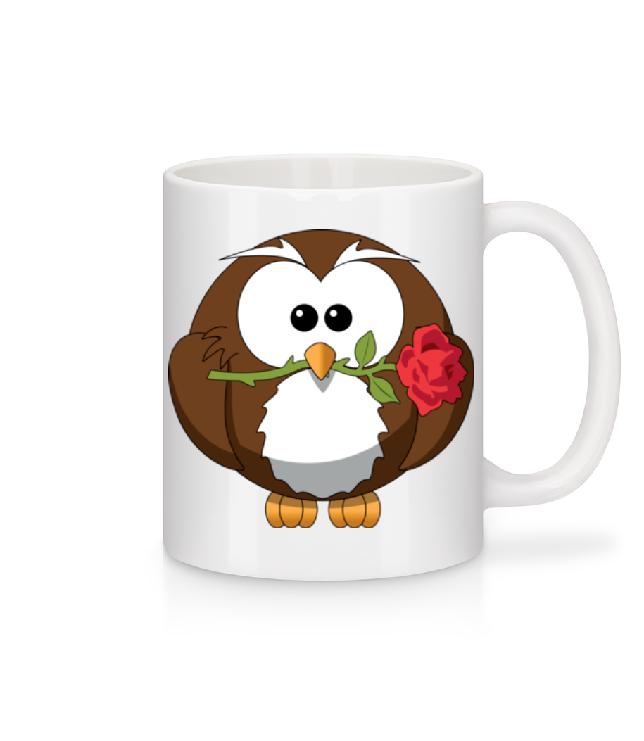 Chouette Saint Valentin · Mug en céramique blanc