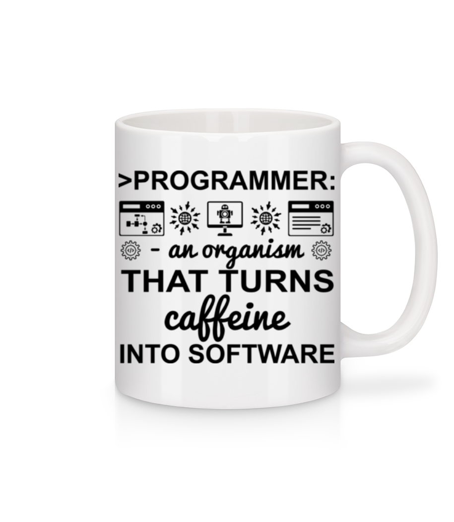 Caffeine Into Software · Mug en céramique blanc