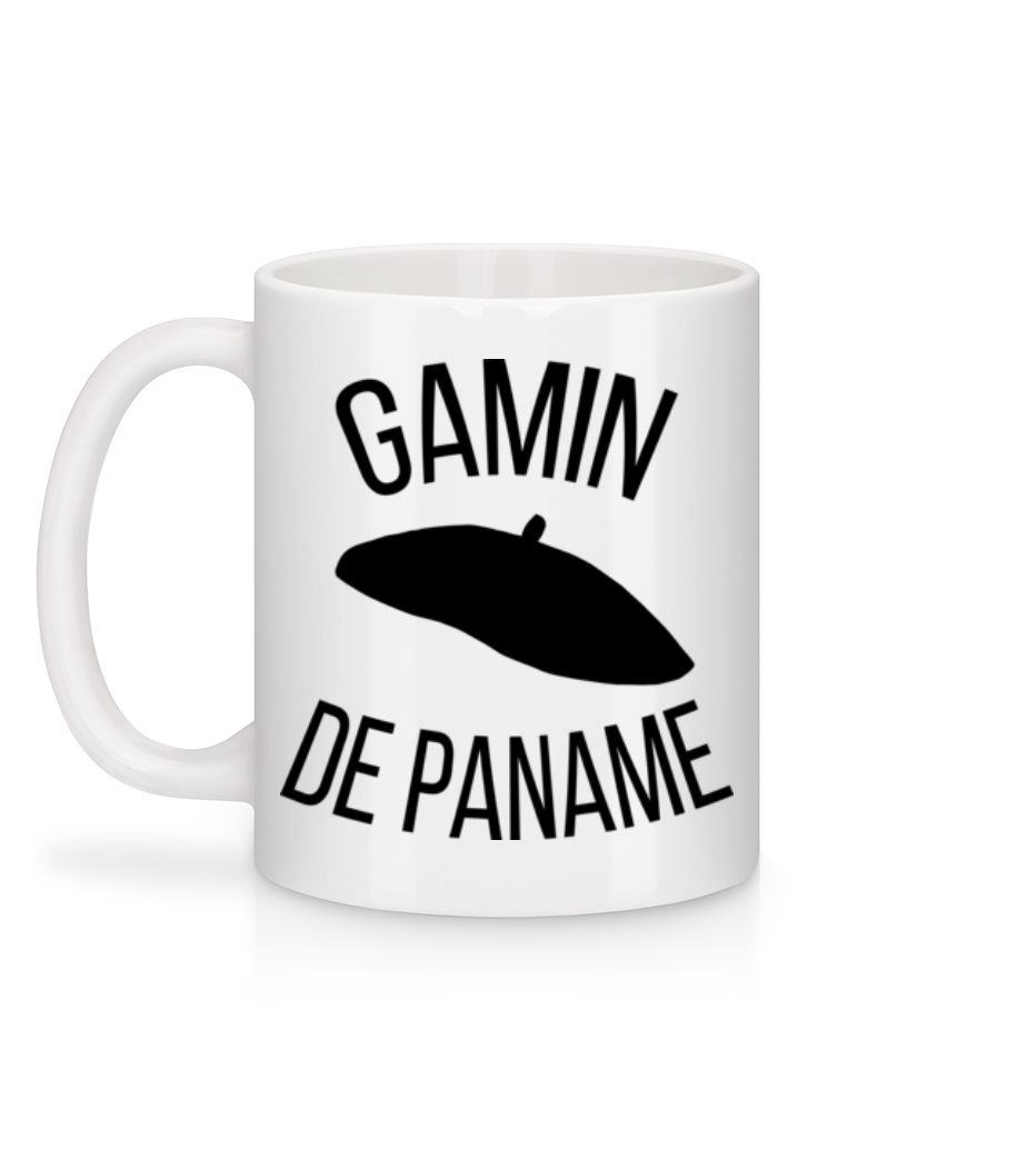 Aperçu: Gamin De Paname - Mug en céramique blanc - Blanc - Derrière