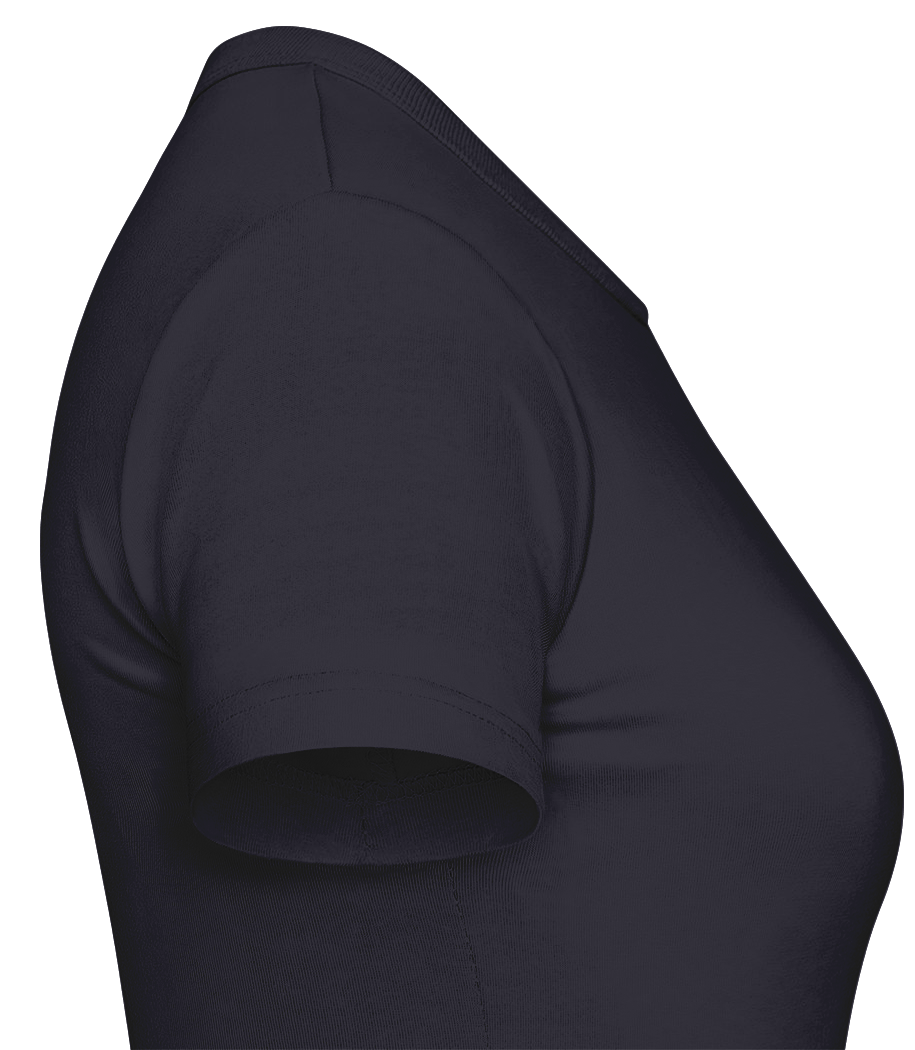 Aperçu: Netflix - Squid Game - Front Man Faceless Fiends - Femme T-shirt - Bleu marine - Droit