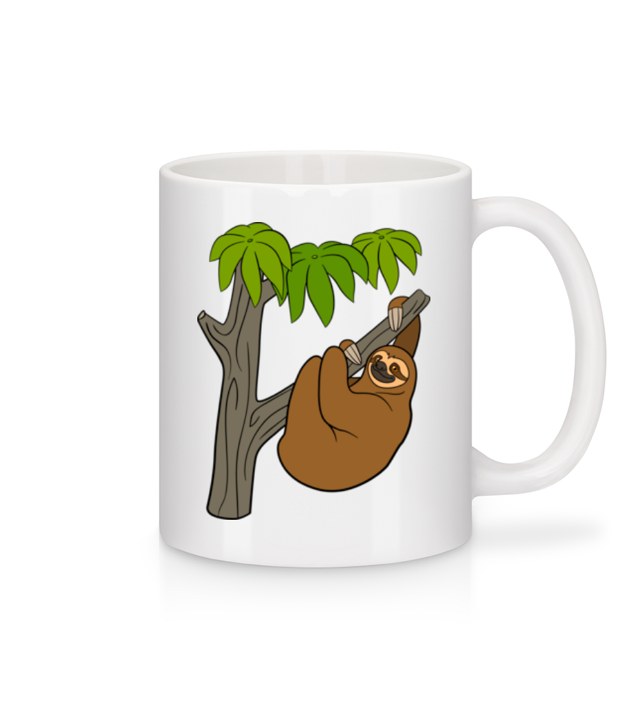 Paresseux Sur L'arbre · Mug en céramique blanc