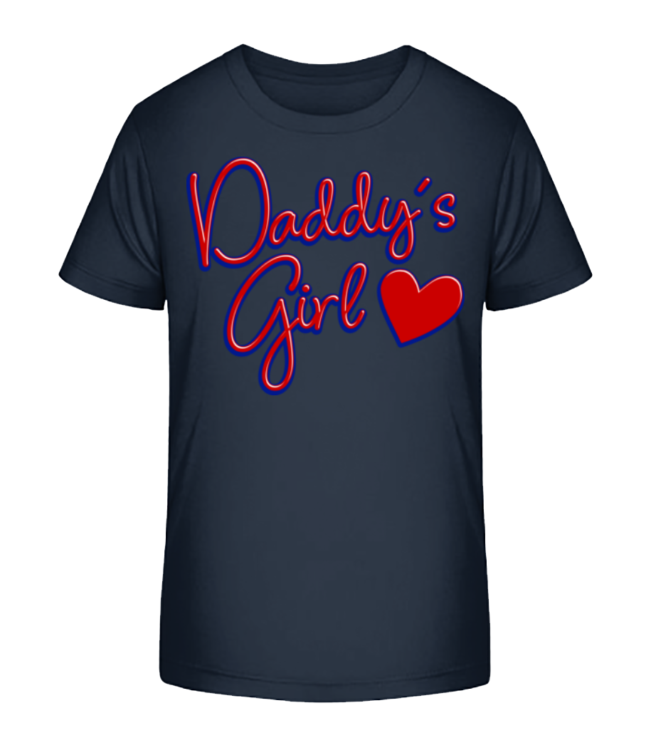 Daddy's Girl - T-shirt bio Enfant Stanley Stella 2.0 - Bleu marine - Devant