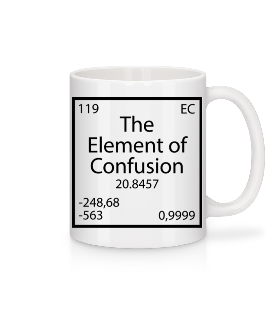 Aperçu: The Element Of Confusion - Mug en céramique blanc - Blanc - Devant