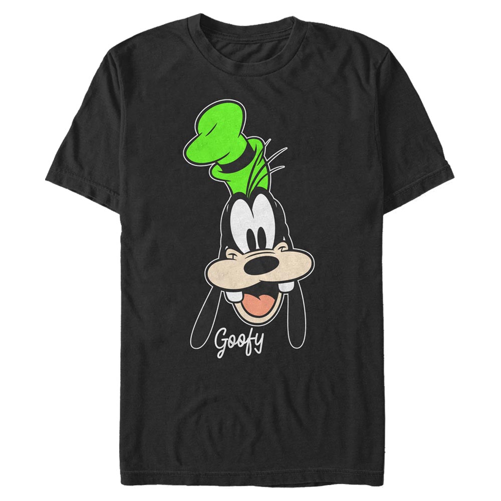 Disney - Mickey Mouse - Goofy Big Face - Homme T-shirt - Noir - Devant