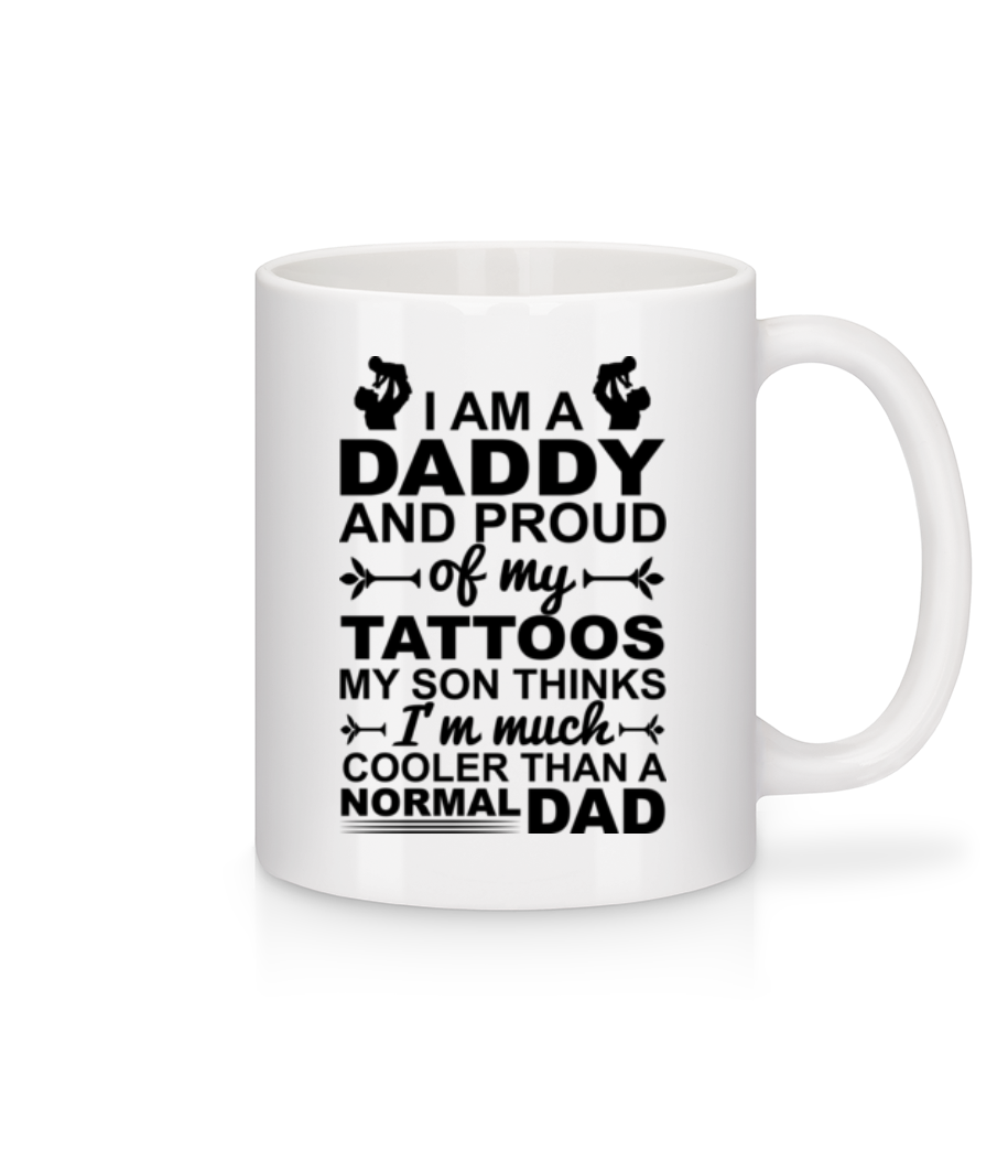 Papa Tattoos Son · Mug en céramique blanc