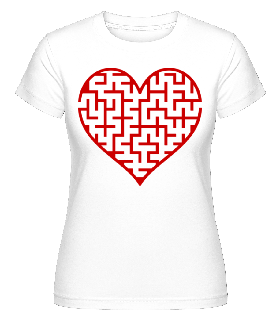 Heart Maze Red ·  T-shirt Shirtinator femme