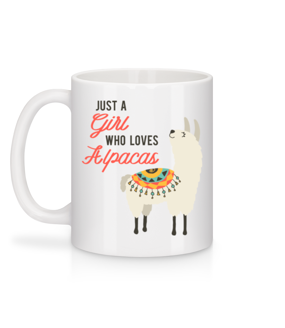 Just A Girl Who Loves Alpacas - Mug en céramique blanc - Blanc - Derrière