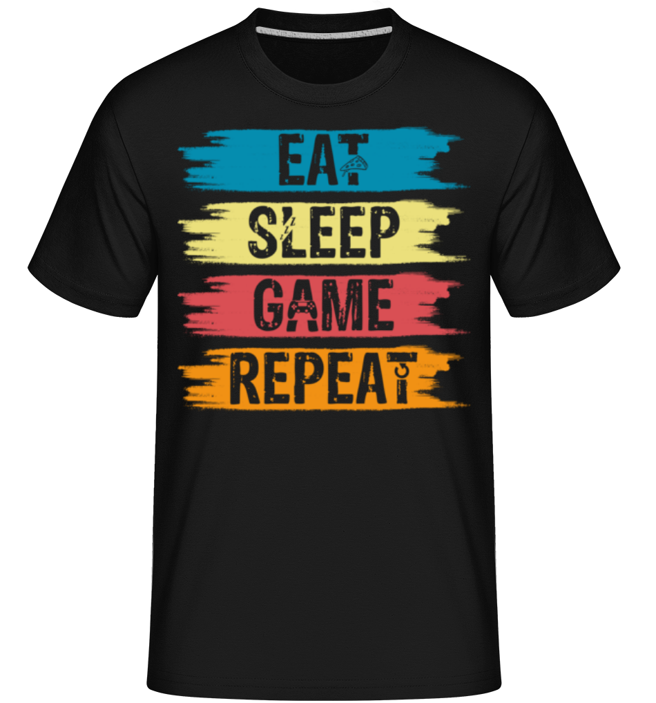 Eat Sleep Game Repeat ·  T-Shirt Shirtinator homme