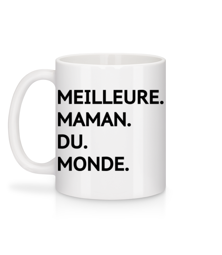 Meilleure Maman Du Monde - Mug en céramique blanc - Blanc - Derrière