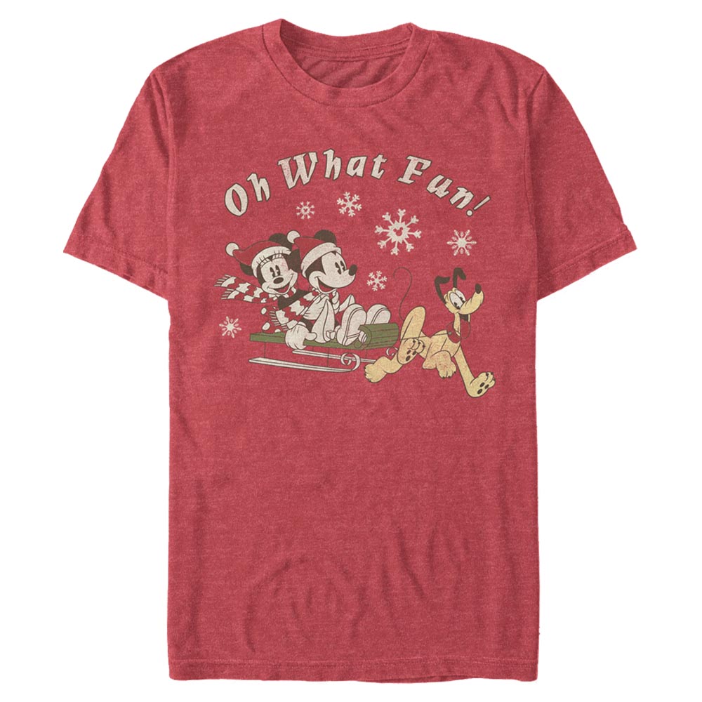 Disney Classics - Mickey Mouse - Photo de groupe Sled Dog Group - Christmas - Homme T-shirt
