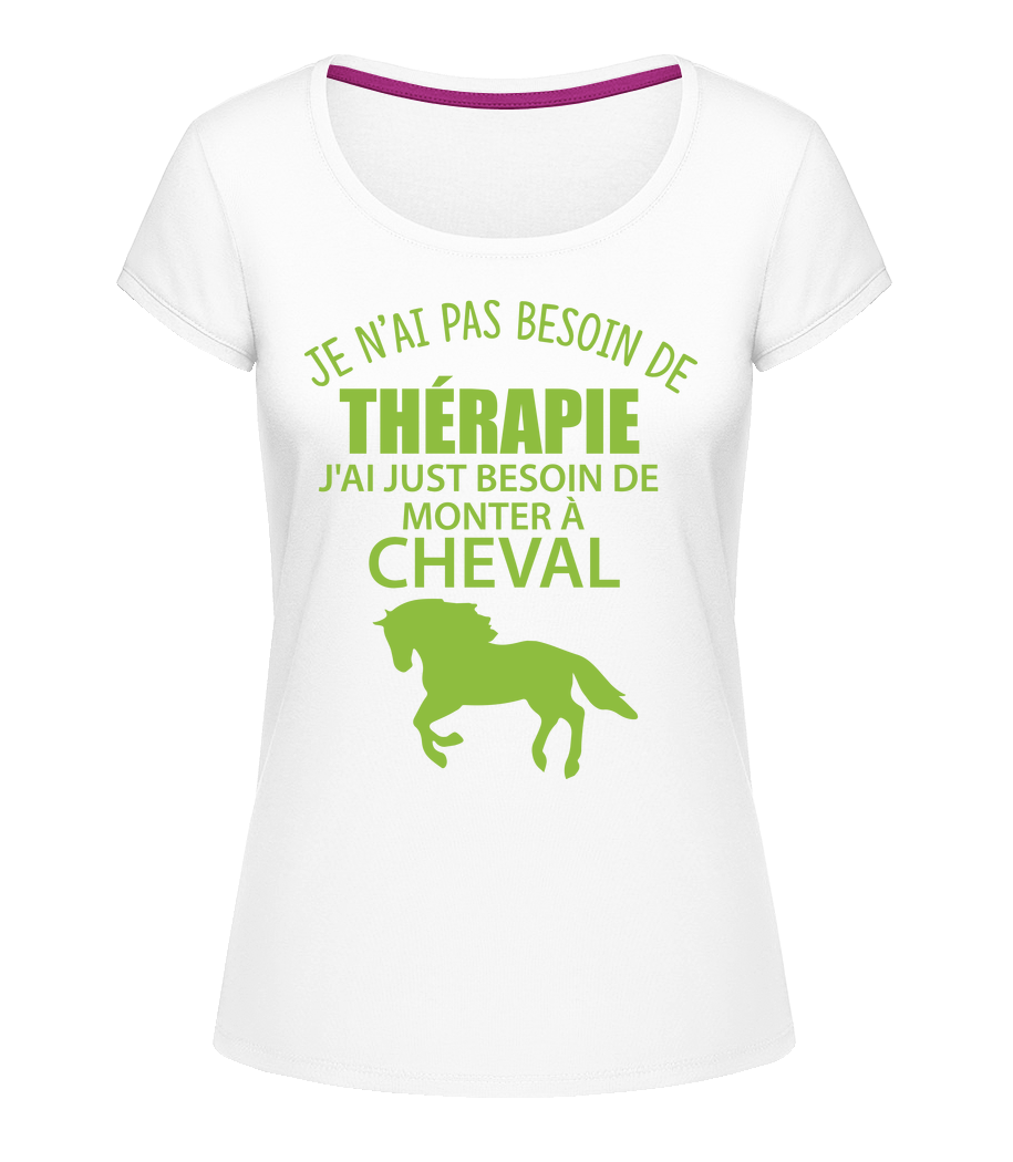 Monter À Cheval · T-shirt col en U Femme