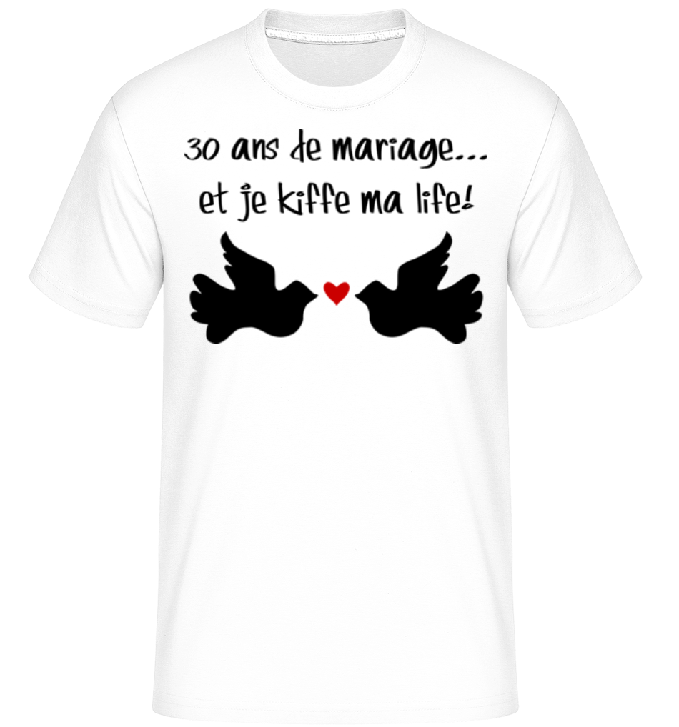 Aperçu: 30 Ans De Mariage -  T-Shirt Shirtinator homme - Blanc - Devant