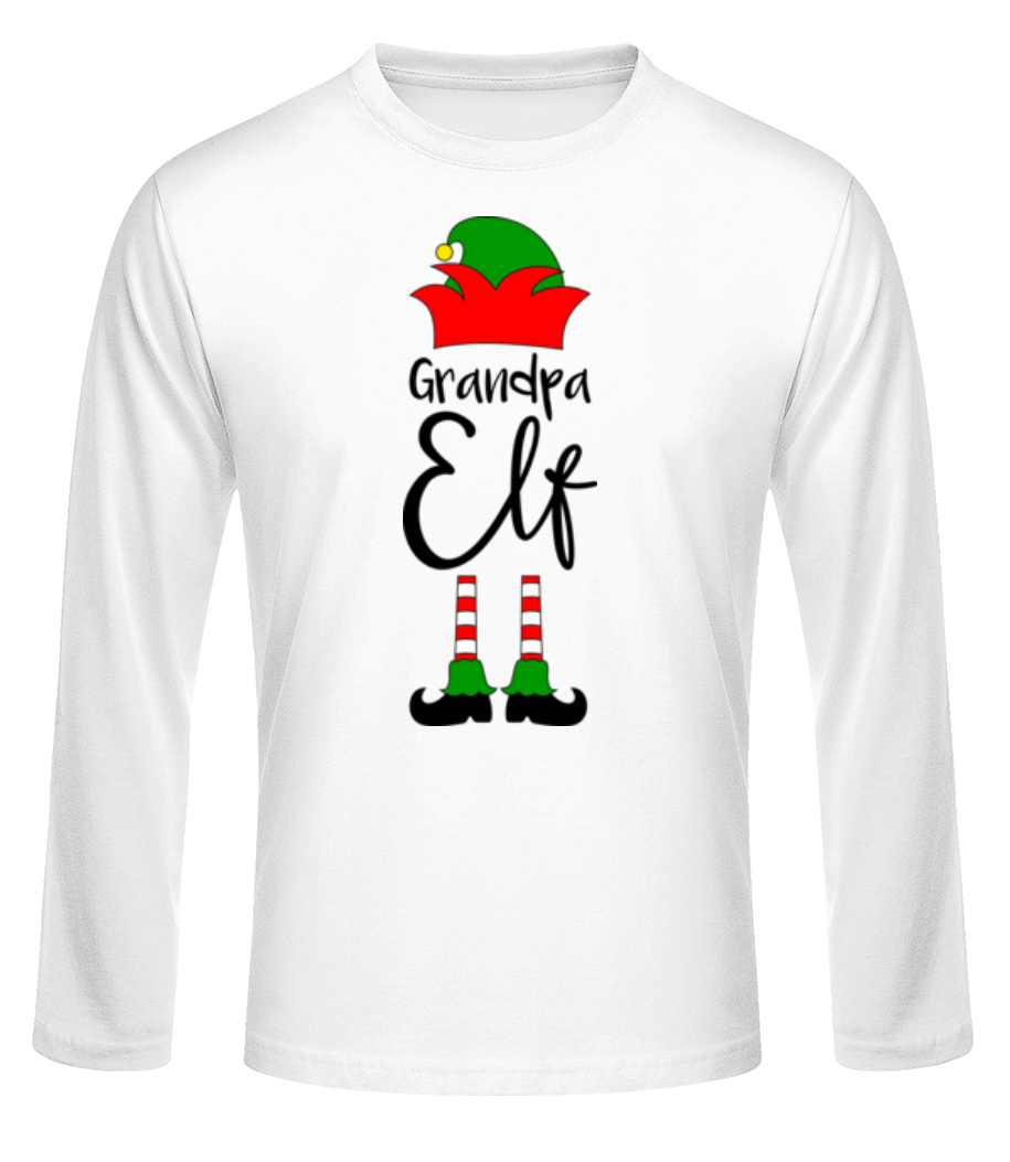 Aperçu: Grandpa Elf - T-shirt à manches longues standard Homme - Blanc - Devant