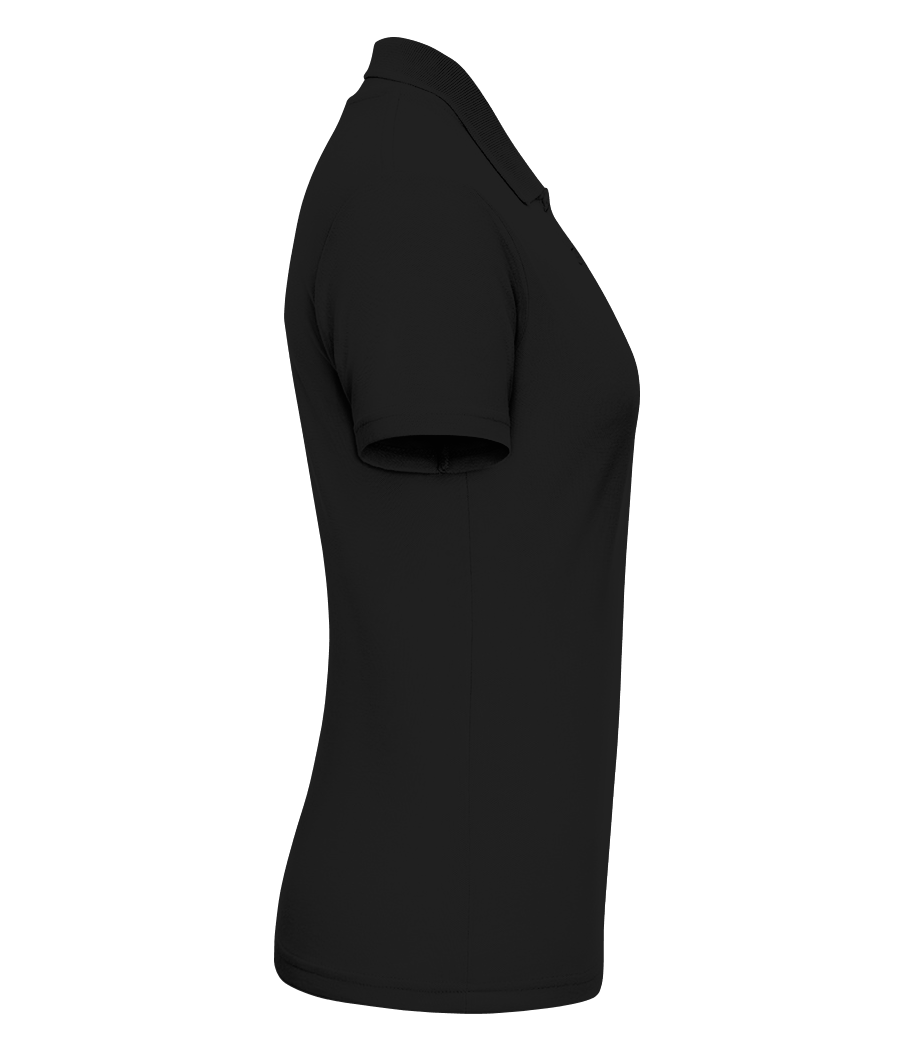 Aperçu: Queen Of The Green - Polo en piqué fin pour femmes - Noir - Droit