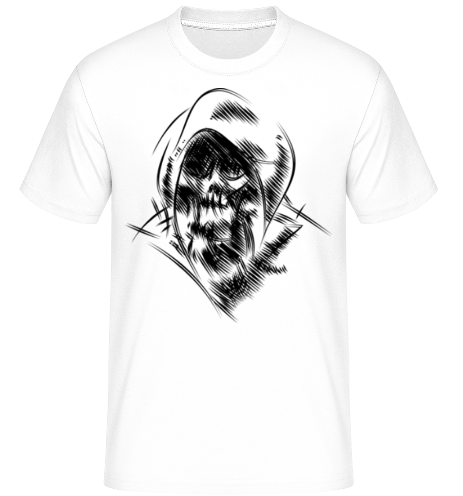 Aperçu: Gothic Skull -  T-Shirt Shirtinator homme - Blanc - Devant