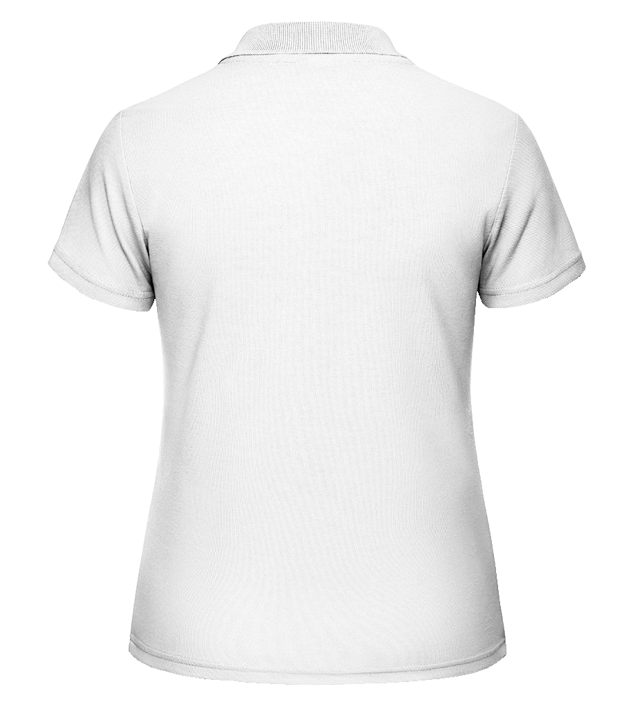 Polo en piqué fin pour femmes - Blanc - Derrière