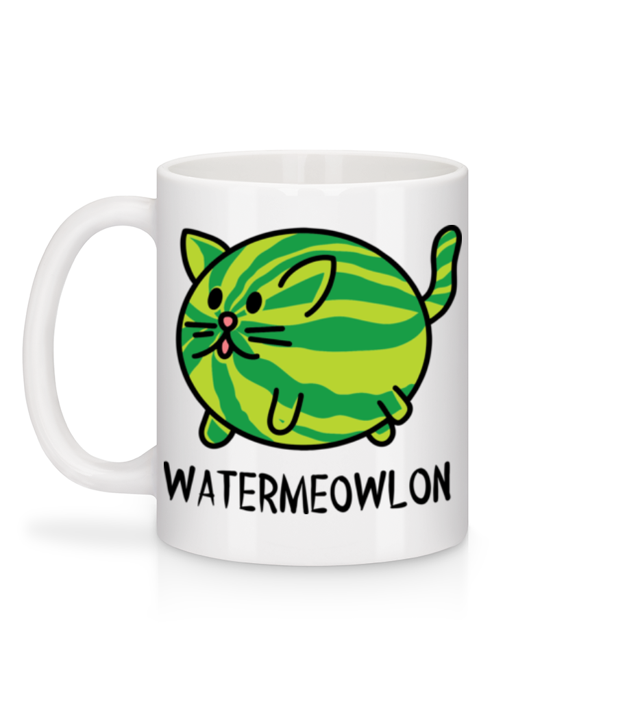 Watermeowlon - Mug en céramique blanc - Blanc - Derrière