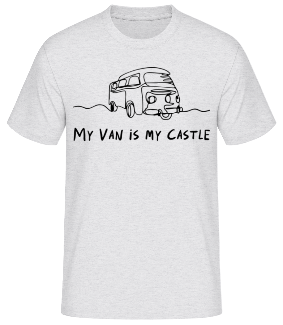 Aperçu: My Van Is My Castle - T-shirt standard Homme - Gris chiné - Devant