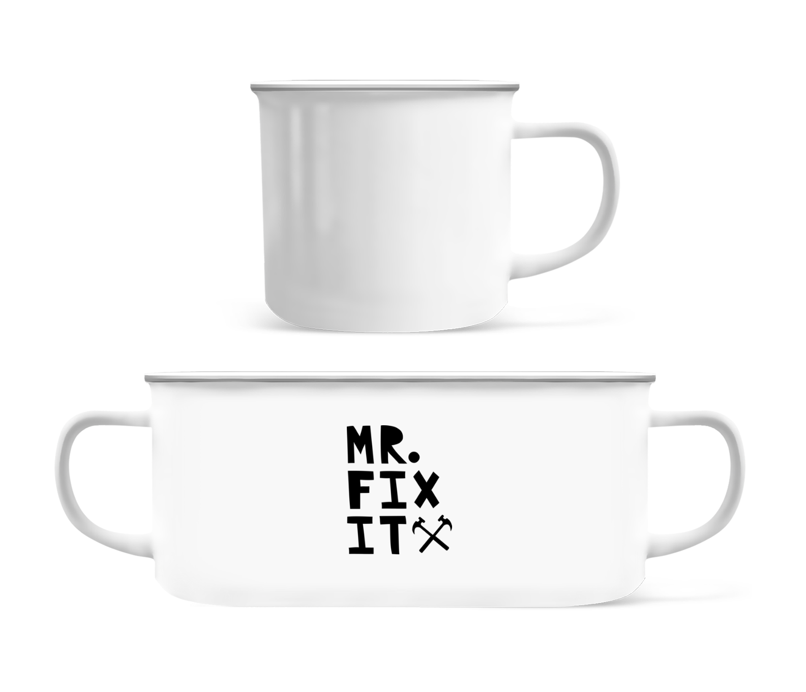 Aperçu: Mr Fix It - Tasse Émaillée - Blanc - Devant