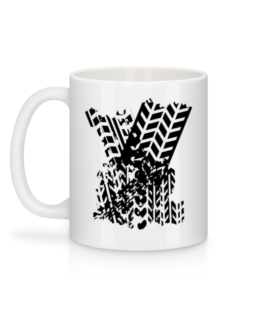 Tires Symbol - Mug en céramique blanc - Blanc - Derrière