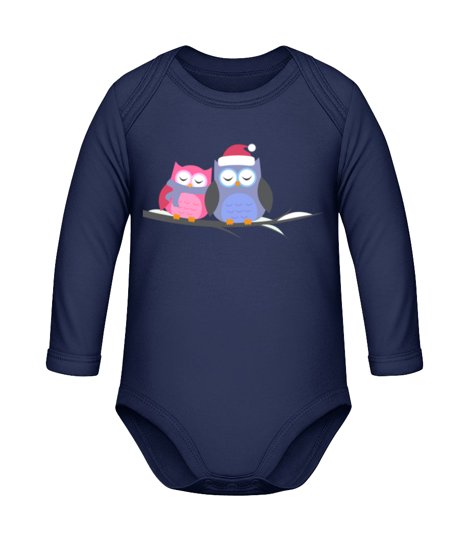 Chouettes De Noël · Body coton bio manches longues Bébé