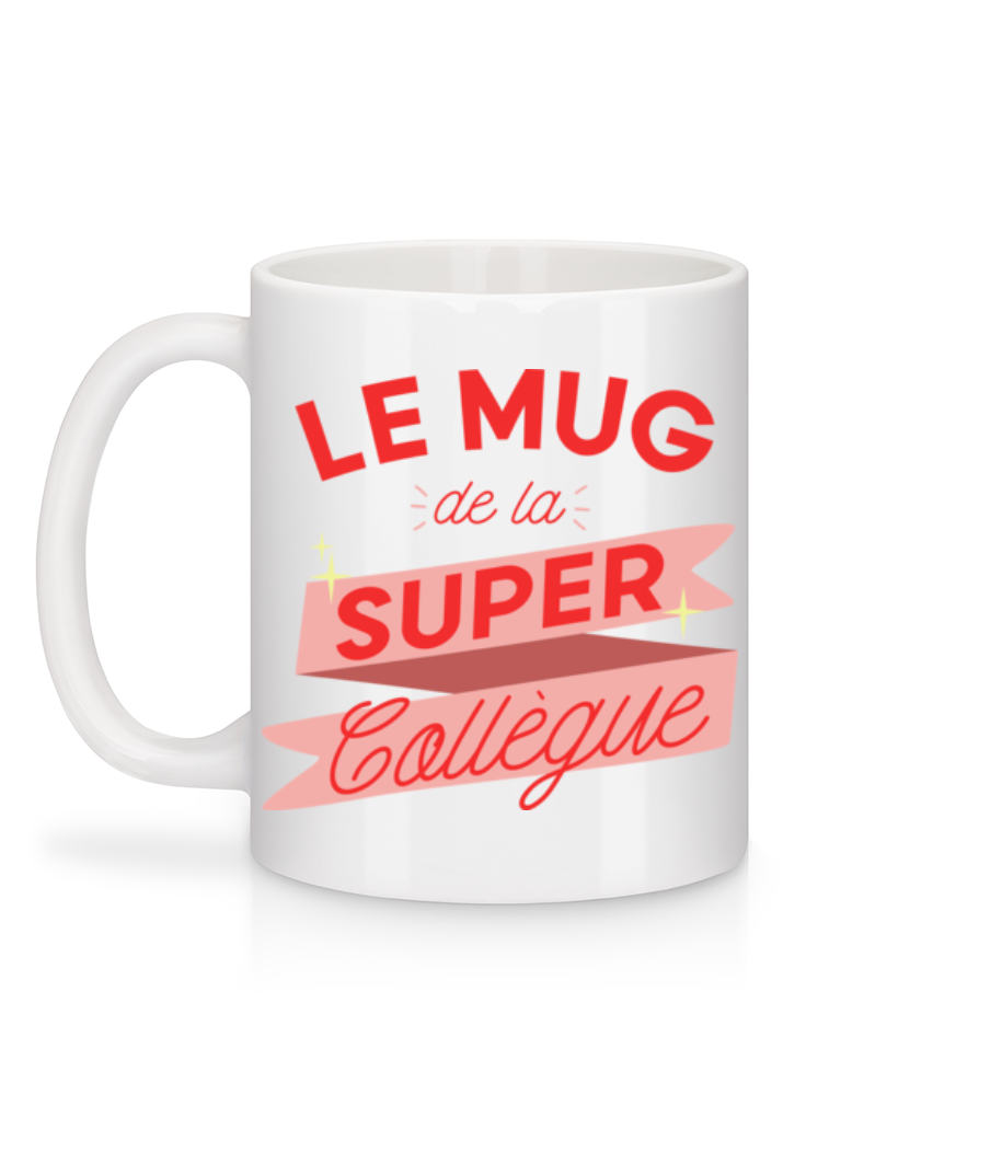Aperçu: Le Mug De La Super Collègue - Mug en céramique blanc - Blanc - Derrière