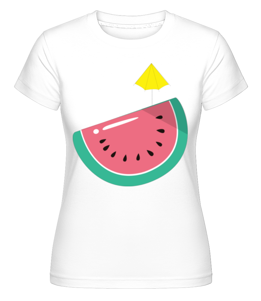 Aperçu: Soleil Melon -  T-shirt Shirtinator femme - Blanc - Devant