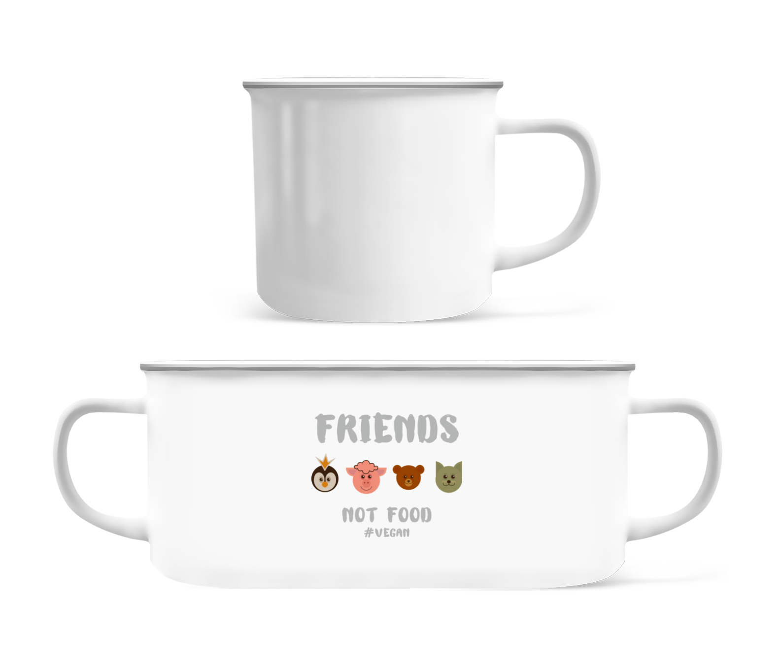 Friends Not Food · Tasse Émaillée